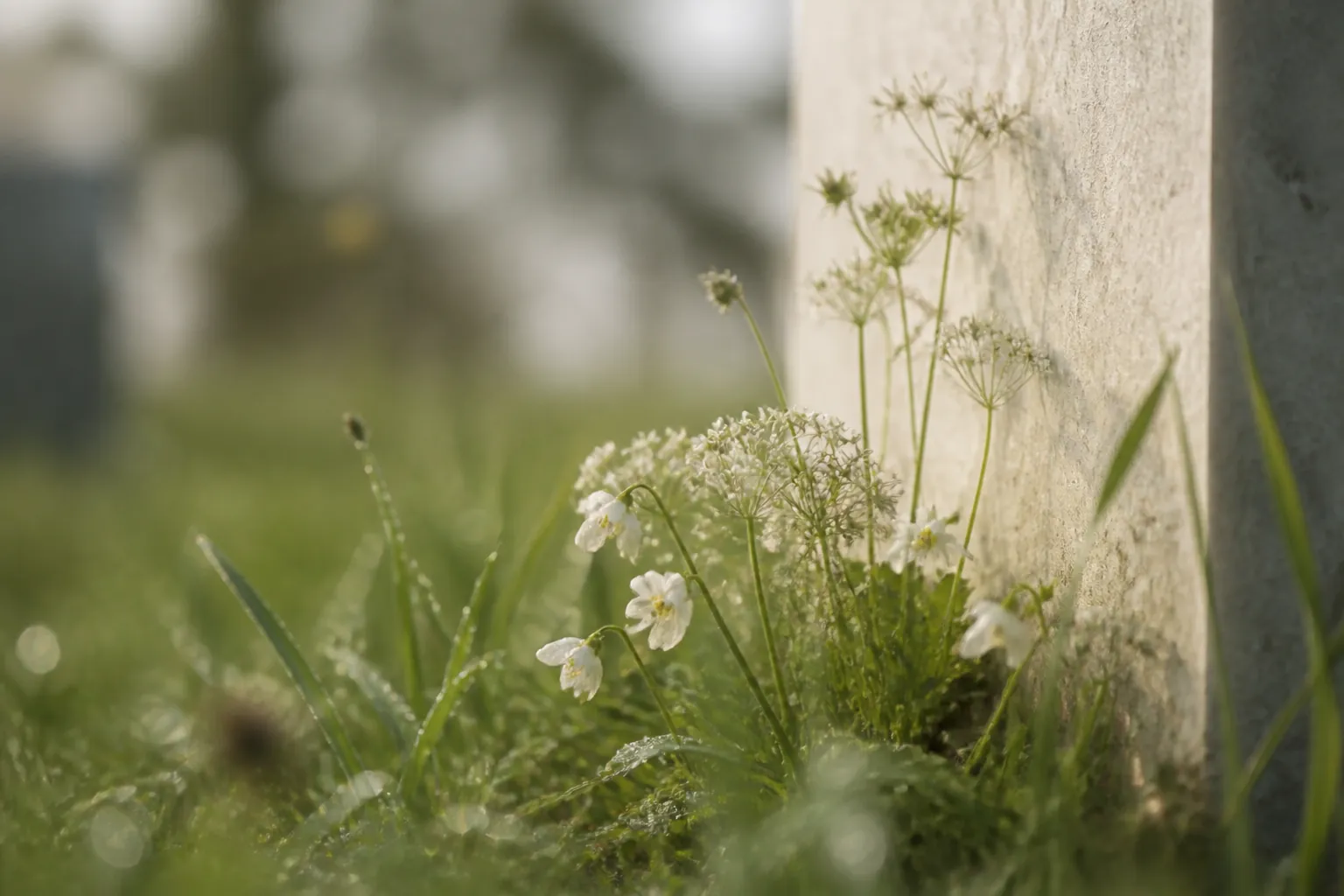 Espace confessionnel dans un cimetière de l'Ouest de la France