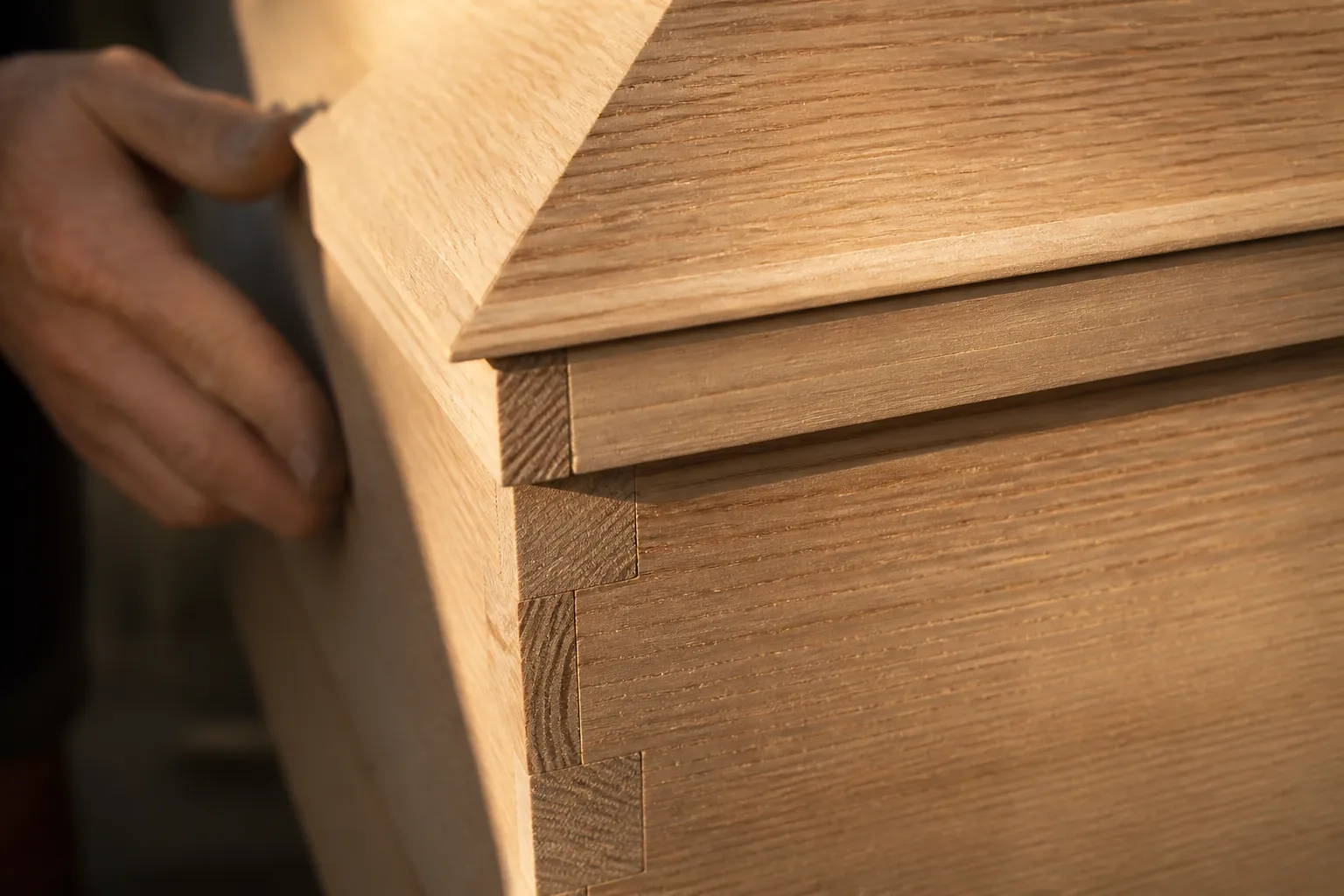 Cercueil en bois clair sans ornement, conforme aux obsèques musulmanes