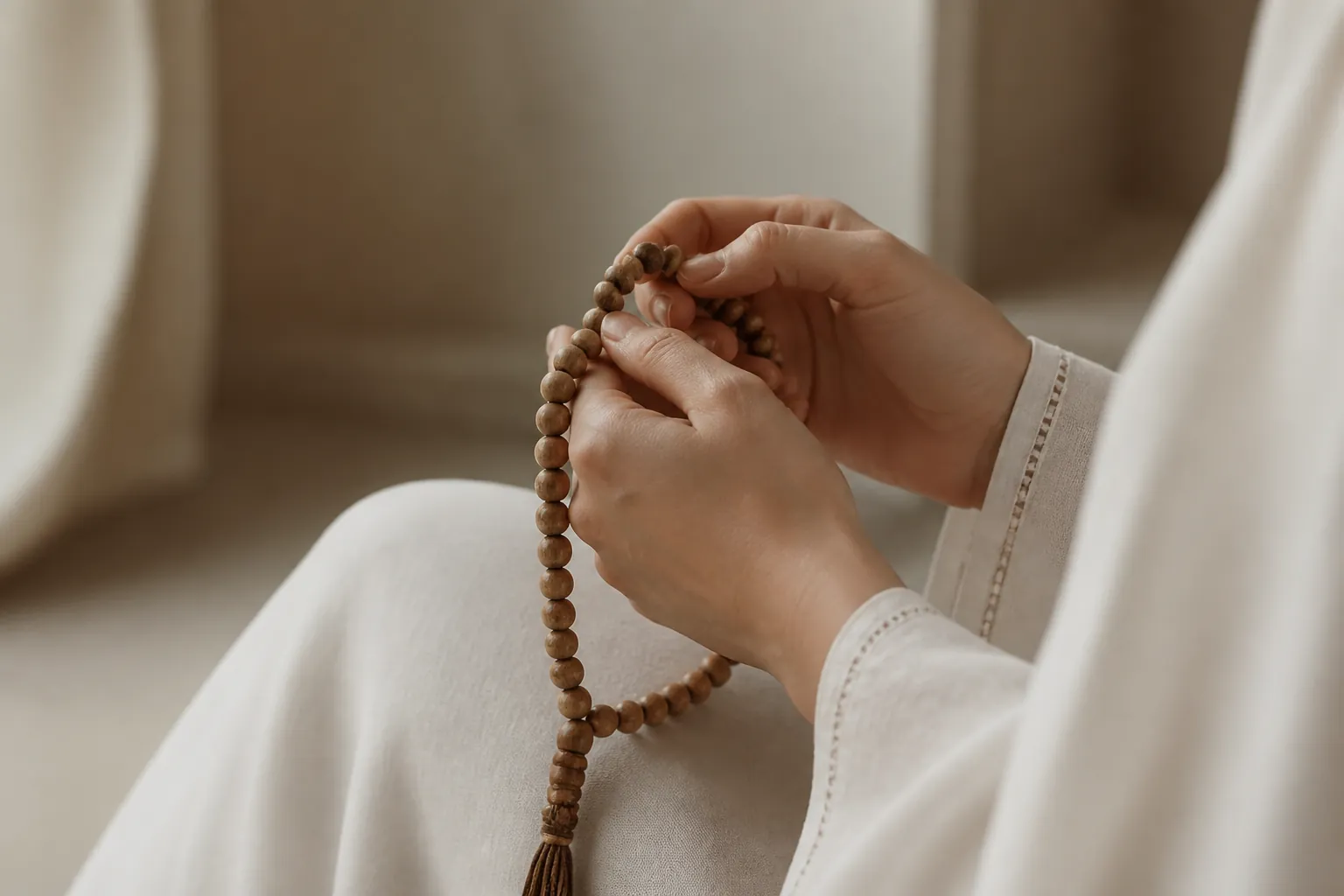 Intérieur sobre d'une pièce de recueillement