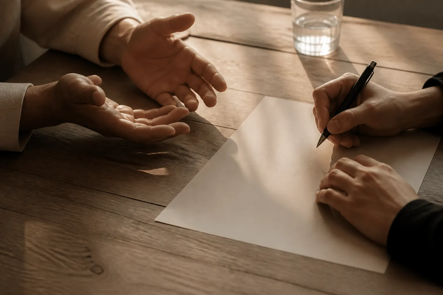 Famille en discussion avec un prestataire funéraire à Bordeaux