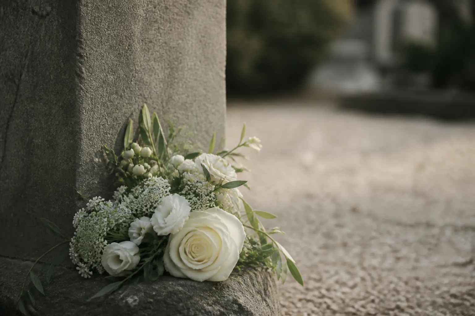 Vue du carré musulman du cimetière Saint-Pierre à Marseille avec stèles orientées vers la qibla